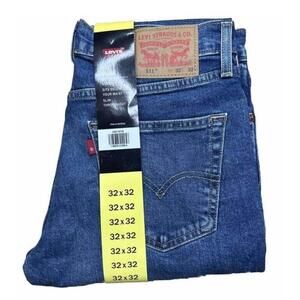 Levis 511-5779 Slim Fit Stretch Straight Leg Blue Men's Denim Jeans 32x32 X7